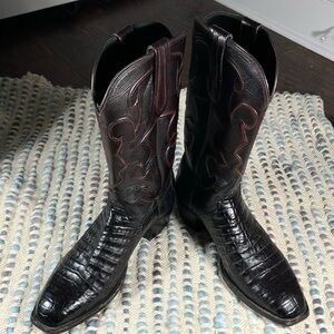 Lucchese bootmaker black cherry